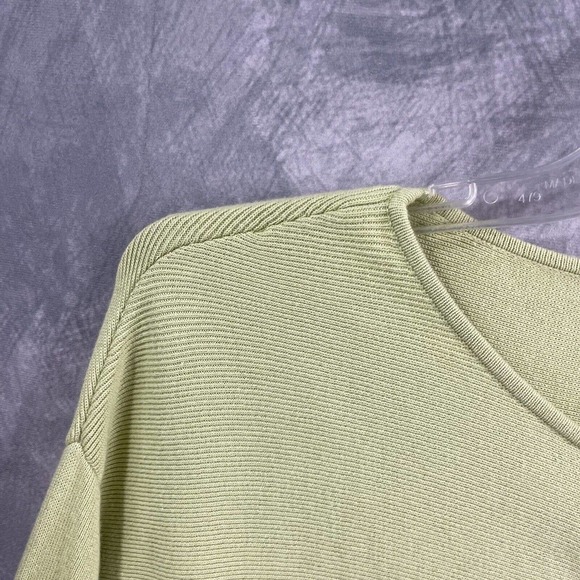 J Jill womens cardigan size Small L/S light green button down pearlized buttons - Picture 5 of 9